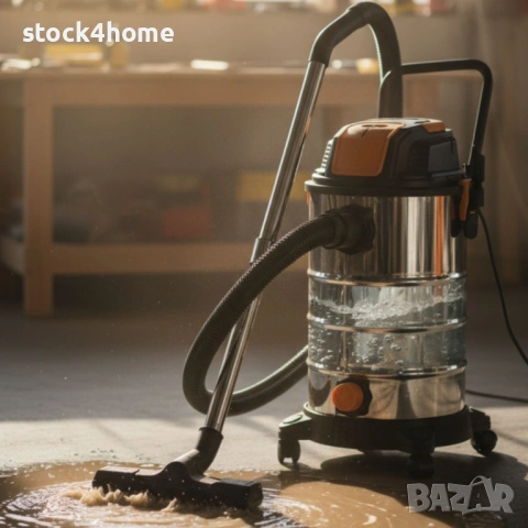 Прахосмукачка за сухо и мокро почистване Stark’s IVC30, 3 в 1, 1500W, 30 L, Колела въртящи се на 360, снимка 4 - Прахосмукачки - 54012161