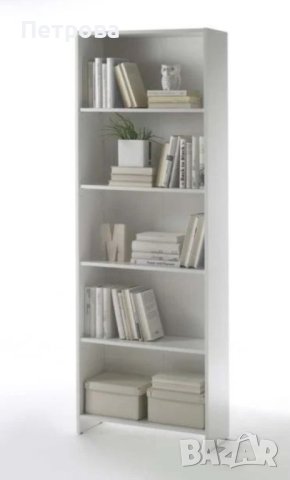 Бяла етажерка-60х24х175 см./етажерка библиотека