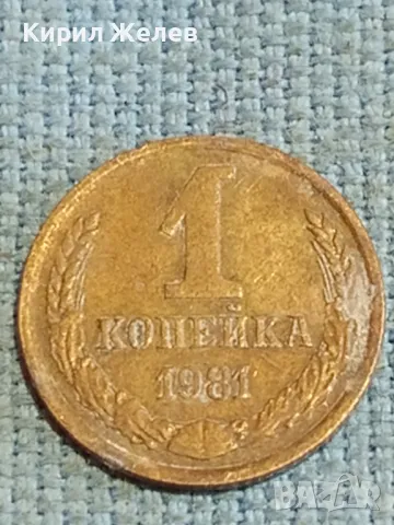 Стара монета 1 копейка 1981г. СССР рядка за КОЛЕКЦИЯ ДЕКОРАЦИЯ 24191