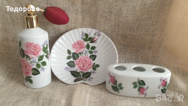 Порцеланов комплект от три части., снимка 2 - Антикварни и старинни предмети - 54091576