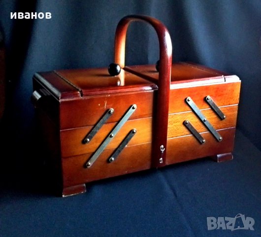 Стар шивашки несесер, снимка 5 - Антикварни и старинни предмети - 34893873