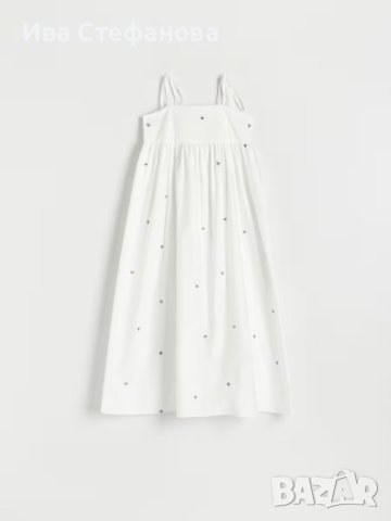 Нова елегантна дълга памучна рокля 100% памук теменушки , снимка 9 - Рокли - 42220345