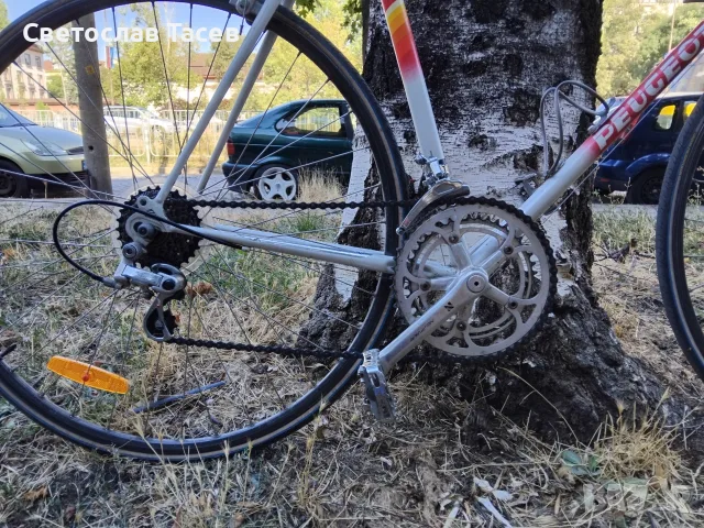 Шосейно колело Peugeot Tourmalet от 1988 година със стоманена рамка.  12 скорости (6х2).  Чисто нов , снимка 6 - Велосипеди - 56096012