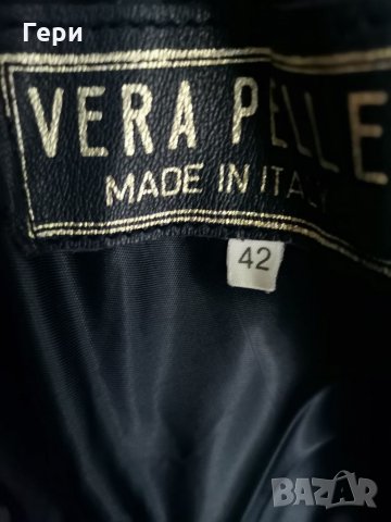 Яке тъмносиньо естествена кожа, снимка 3 - Якета - 33898076