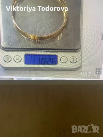 14К Нова  Златна гривна Cartier-10мм широка-10гр., снимка 5 - Гривни - 51635954