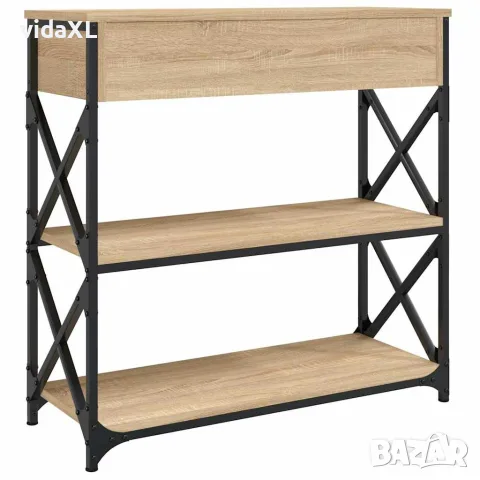vidaXL Конзолна маса, дъб сонома, 75x28x75 см, инженерно дърво, снимка 8 - Маси - 56148073