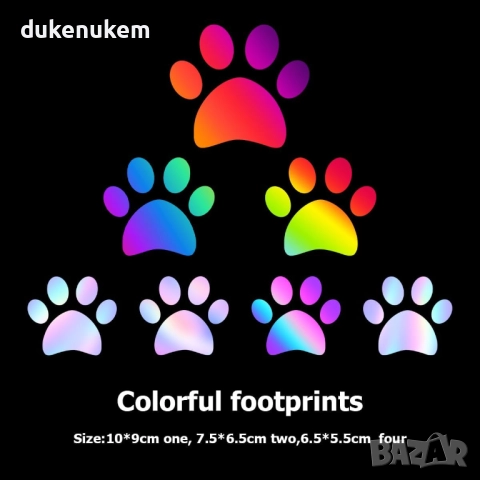 Лазерни рефлекторни стикери с животински и декоративни мотиви, снимка 2 - Аксесоари и консумативи - 51806294