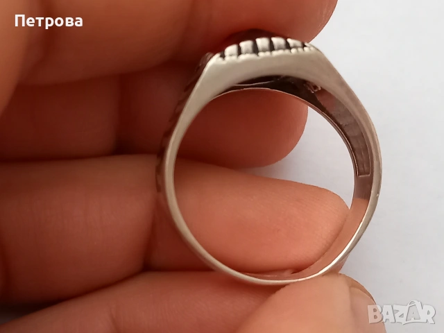 Четири броя мъжки сребърни пръстена, снимка 8 - Пръстени - 53887904