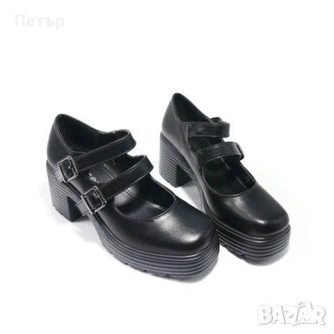 ДАМСКИ ОБУВКИ В ЧЕРЕН ЦВЯТ код 5807, снимка 3 - Дамски обувки на ток - 54340580