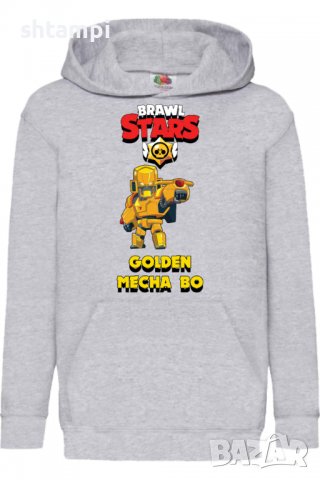 Детски Суитчър/Суитшърт Golden Mecha Bo,Brawl Stars,Игра,Подарък,Изненада,Забавление,Рожден Ден, снимка 2 - Детски анцузи и суичери - 38314439