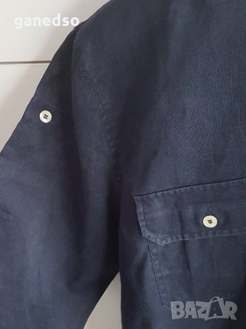 Тъмно синя риза, на OXFORD, XL размер , снимка 5 - Ризи - 35448271