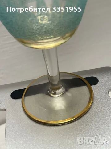 Кана с три чаши от калиев Кристал, снимка 5 - Антикварни и старинни предмети - 49781616