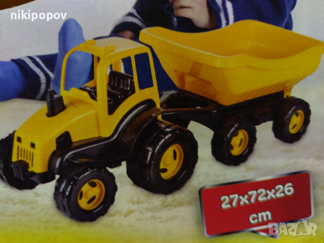 PILSAN голям детски трактор с ремарке и лопатки, снимка 6 - Коли, камиони, мотори, писти - 44585715