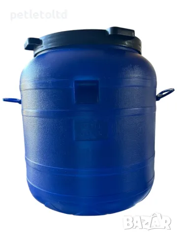 Бидон 150 Л - с широко гърло, винтов капак и странични подвижни дръжки