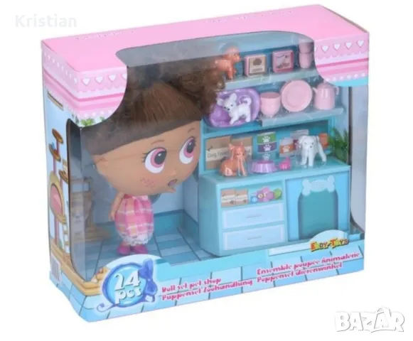 Детска кукла с аксесоари - учител, доктор и зоо магазин EDDY TOYS, снимка 3 - Кукли - 48860290