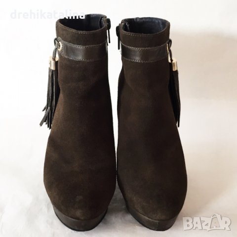 Дамски боти Etiem естествен велур 36 номер зелени, снимка 3 - Дамски боти - 30638039