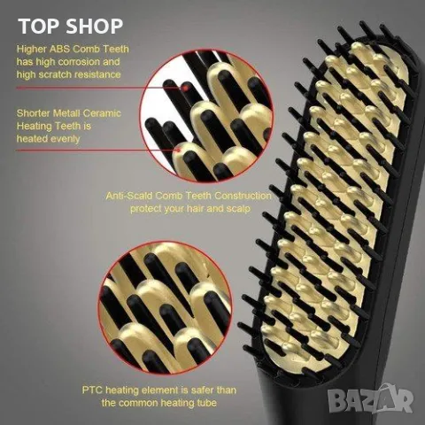 Четка/ преса за брада и коса AKIMO, снимка 2 - Преси за коса - 48804969