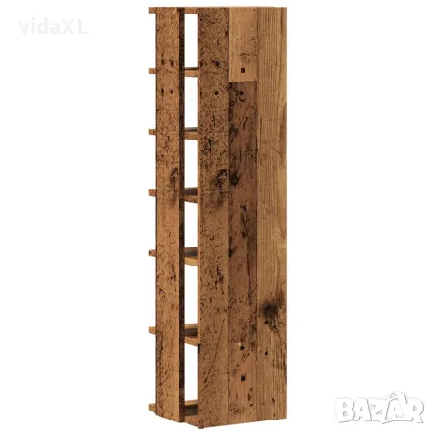 vidaXL Шкаф за обувки, старо дърво, 28x27x102 см, инженерна дървесина, снимка 6 - Шкафове - 56148210
