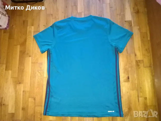 Адидас маркова тениска размер Л отлична зелена маслинено, снимка 5 - Тениски - 48911706