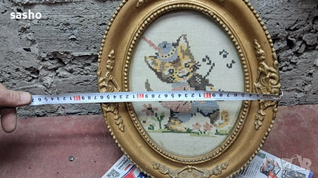 стари гоблени с запазена рамка , снимка 6 - Гоблени - 52499482