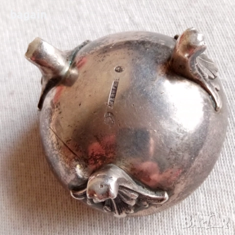 Императорски сребърен съд за хайвер. Горчичник., снимка 5 - Антикварни и старинни предмети - 52921037
