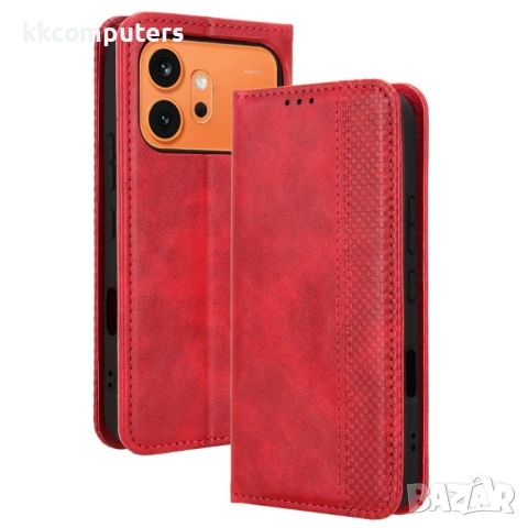 Ретро Кожен Калъф Портфейл за Honor 600 Pro 5G / 600 5G - Магнитен, Стойка, Слотове, 4 цвята, снимка 4 - Калъфи, кейсове - 54303017