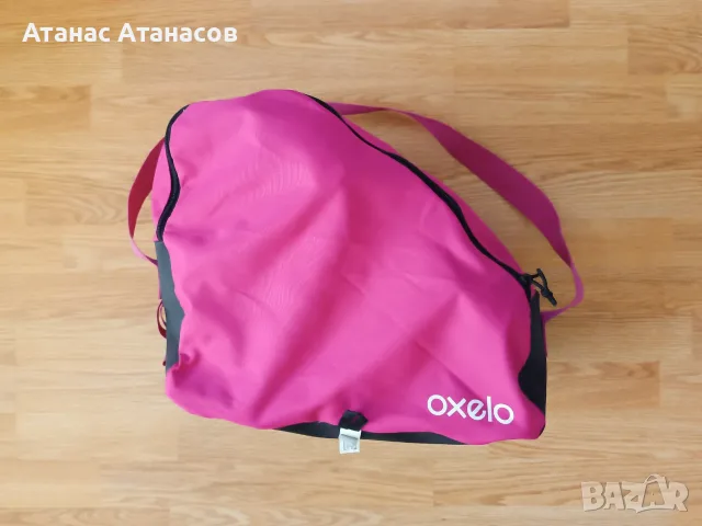 Детски ролери OXELO PLAY 3, розово/лилаво, 30/32, комплект с чанта, каска и протектори, снимка 5 - Ролери, кънки - 56056814