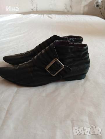 ЧЕРНИ боти на VAGABOND естествена кожа, снимка 3 - Дамски боти - 52838310