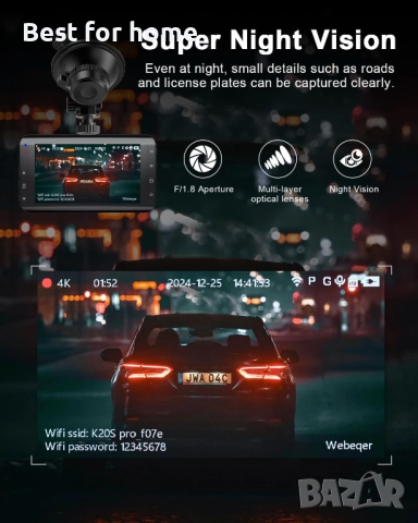 Даш камера Discovery  K20S Pro. двойна, снимка 6 - Аксесоари и консумативи - 52901822