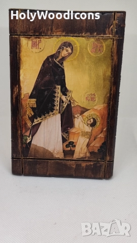 Ръчно изработена икона на Света Богородица с Младенеца – православна икона, снимка 2 - Икони - 52864693