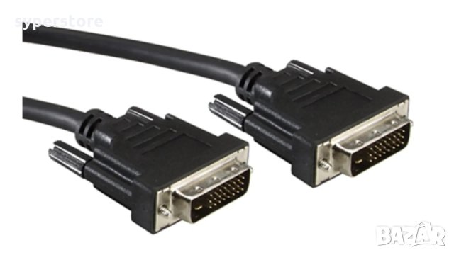 Кабел DVI - DVI Dual Link Digital One SP01212 Черен, 2м DVI-D to DVI - D Dual Link, снимка 1 - Кабели и адаптери - 31356497