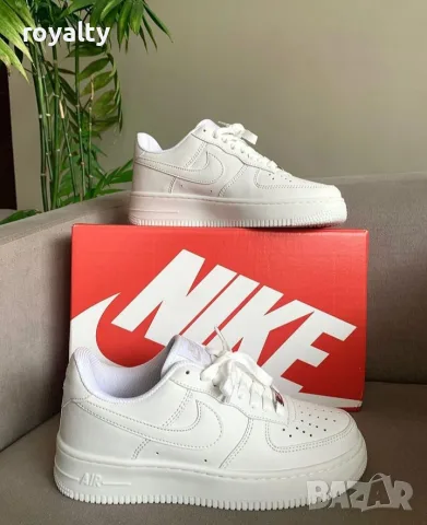 Nike Air Force 1 Low White Нови Бели Маратонки Найк с Кутия 