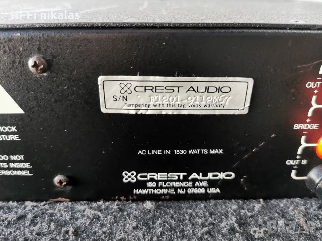 Професионално много качествено транзисторно стъпало CREST audio FA1201, снимка 7 - Ресийвъри, усилватели, смесителни пултове - 40587866