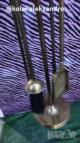 каминен комплект месинг , снимка 5 - Антикварни и старинни предмети - 48360337