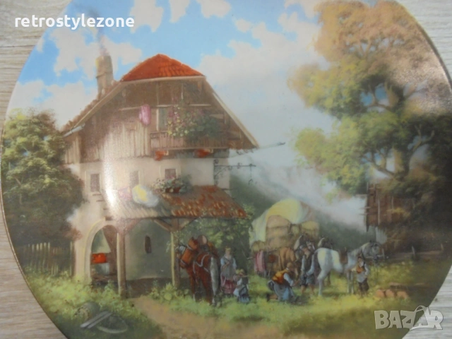 № 8547 Стара порцеланова чиния / декоративно пано – Feltmann Weiden (Германия)  , снимка 2 - Други ценни предмети - 54010054