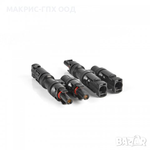 Комплект MC4 конектори за свързване 2в1, тип Т, 2.5 ÷ 6 мм², 1000 V DC, 32A, снимка 2 - Друга електроника - 38097863