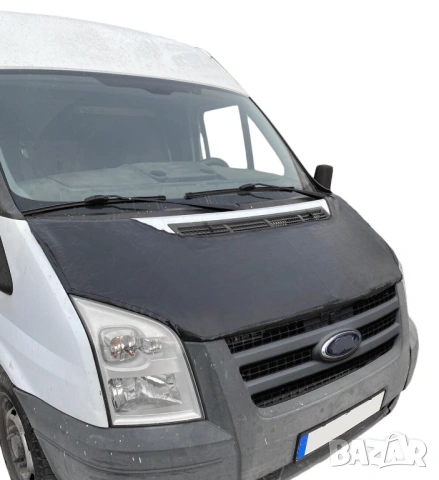 Кожен Калъф преден капак Черен Протектор Кожа за Бус Форд Ford Transit 2006-2013 г.