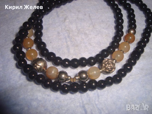 КРАСИВ ГЕРДАН ПОЛУСКЪПОЦЕННИ КАМЪНИ ПОЛИРАНИ ТОПЧЕТА АРТ КОЛИЕ ВЕЧЕРНО БИЖУ 27939, снимка 5 - Колиета, медальони, синджири - 37093608