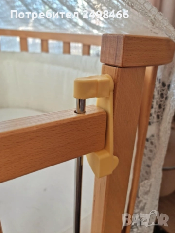 БЕБЕШКО ЛЕГЛО-ЛЮЛКА Натурално дърво Tahterevalli, снимка 6 - Бебешки легла и матраци - 52561099