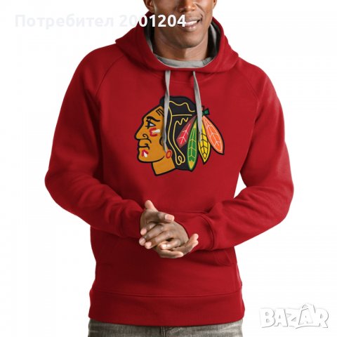 НОВ !!! Оригинален Мъжки суичър на Chicago Blackhawks, снимка 3 - Суичъри - 38503266