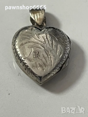 Сребърна висулка сърце 925 , снимка 7 - Колиета, медальони, синджири - 51250270
