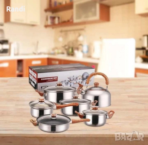 Кухненски комплект за готвене с охлаждащи дръжки, 12 части, снимка 9 - Съдове за готвене - 53252779