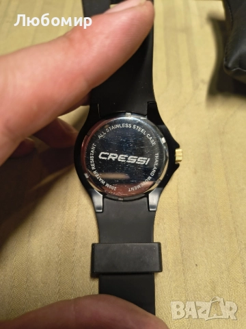 Cressi Traveller Dual Time Черен 10 ATM професионален подводен часовник  , снимка 7 - Мъжки - 52386167