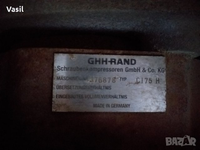 Компресор, GHH-RAND,без бутилка., снимка 3 - Компресори - 29360527
