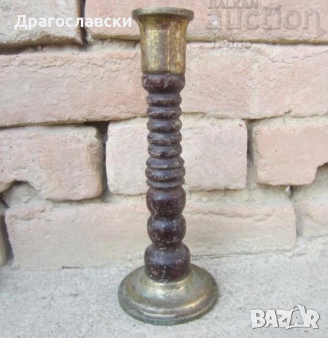 Стари свещници, свещник стар метален 24 см с момче фигура антика, снимка 11 - Антикварни и старинни предмети - 28874507