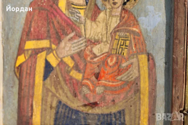 Българска икона триптих, снимка 5 - Икони - 47902956