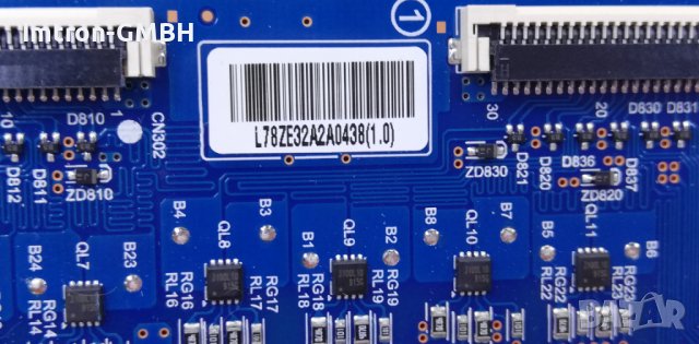 T-con board L78ZE32A2A0438(1.0) PCB: 3PCR02703A / 65NANO906NA, снимка 3 - Части и Платки - 37785093