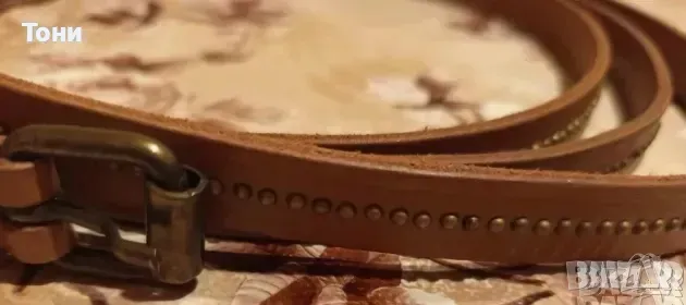 Нов Дълъг Дамски Колан Изцяло от Естествена Кожа 200см., снимка 5 - Колани - 48633109