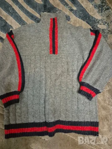 сив топъл пуловер Радис