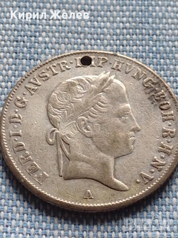 Сребърна монета 20 кройцера 1840г. Фердинанд първи Виена Австрийска империя 13631, снимка 5 - Нумизматика и бонистика - 42903492